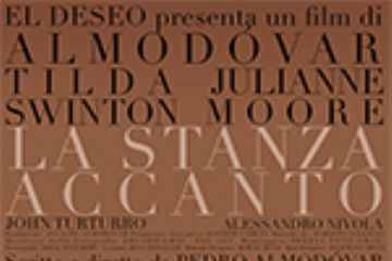 Locandina film El Deseo  presenta un film di Almodovar Tilda Julianne Swinton Moore La Stanza accanto