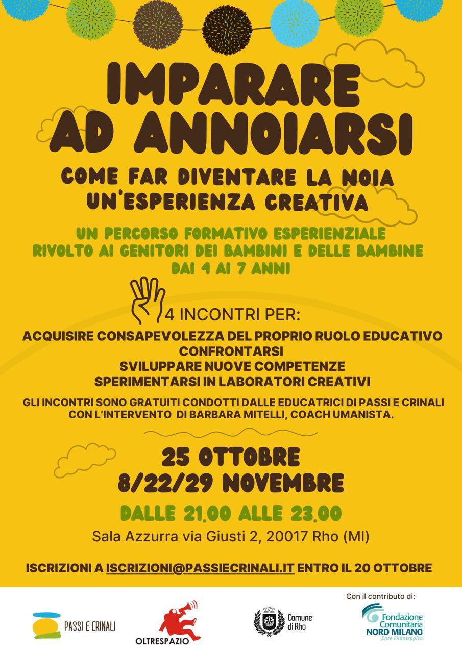 Locandina evento Imparare ad annoiarsi