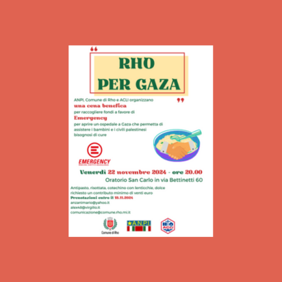 locandina Rho per Gaza