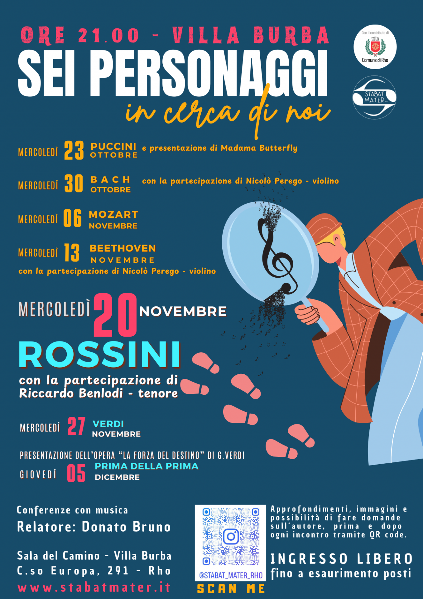 Sei personaggi in cerca di noi - mercoledì 20 novembre Rossini