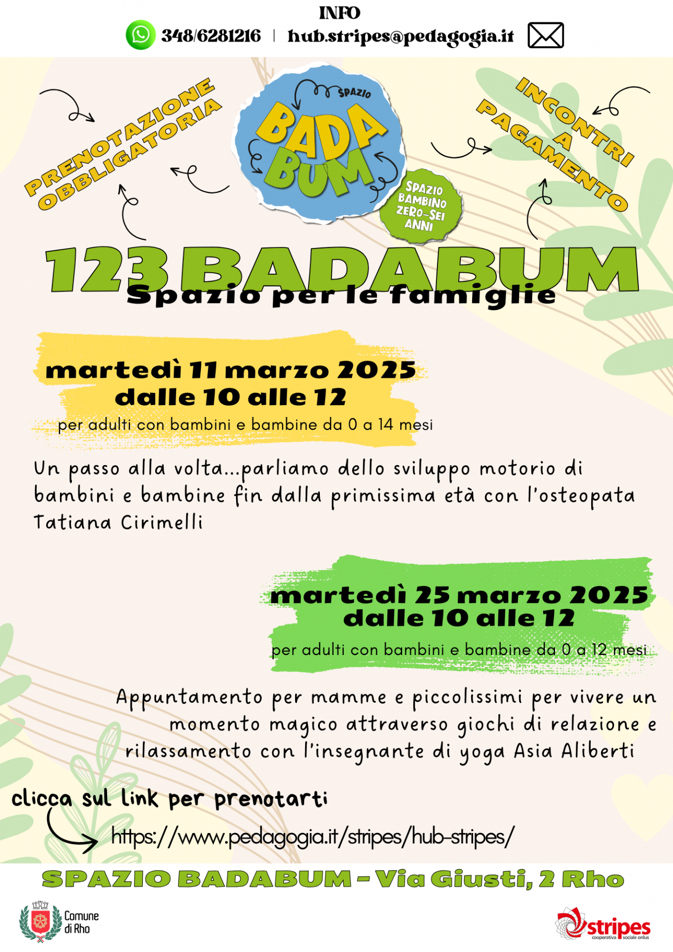 locandina programma  123 BADABUM