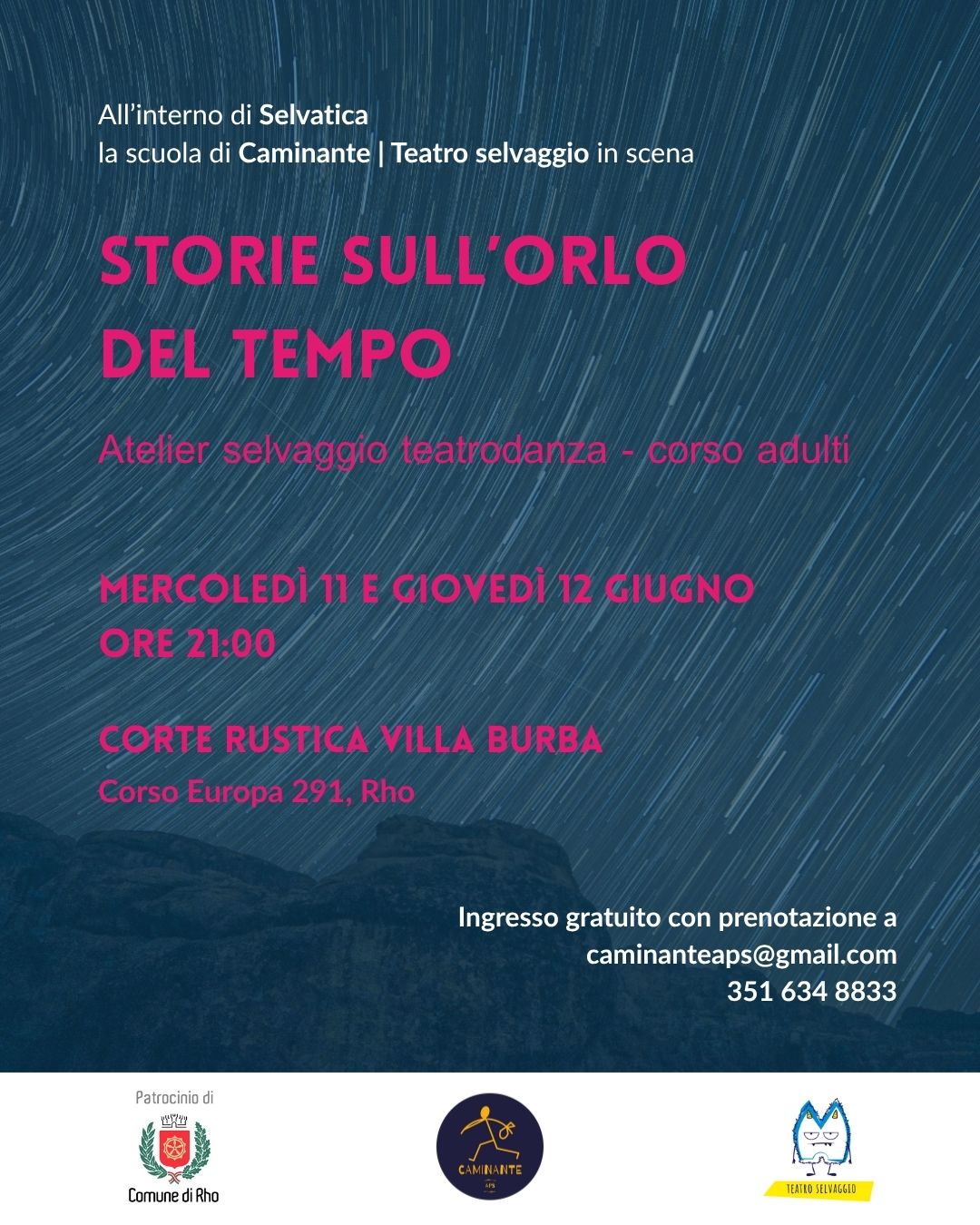 Storie sull'orlo del tempo programma luogo e orario