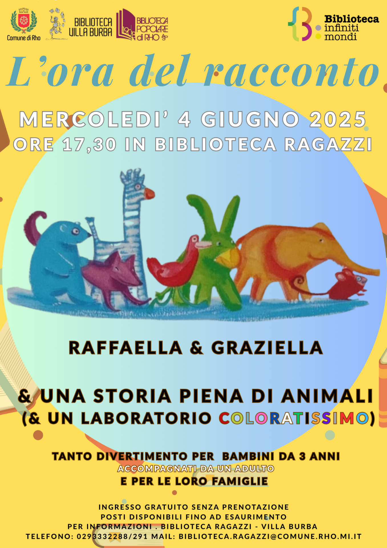 L ora del racconto Mercoledì 4 giugno 2025 ore 17.30 in biblioteca ragazzi 