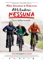 locandina film con i tre attori in bicicletta