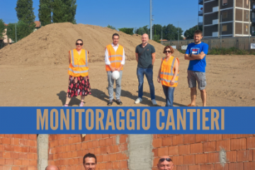 monitoraggio dei cantieri con tecnici e Sindaco Andrea Orlandi e assessore Alessandra Borghetti