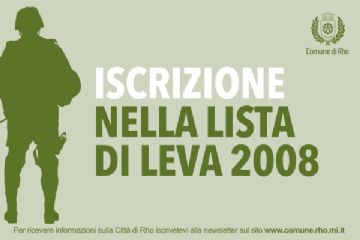 Iscrizione nella lista di leva 2008