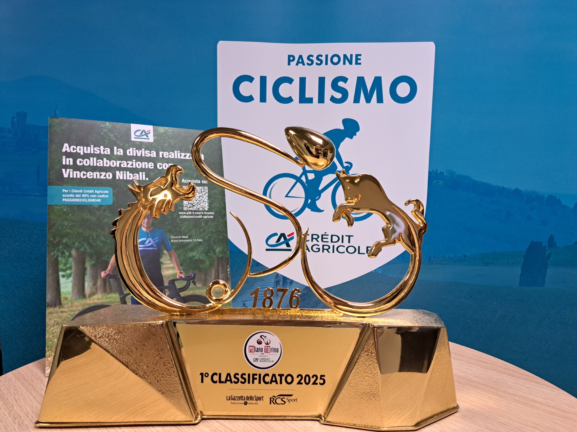 trofeo della Milano-Torino 2025 Passione Ciclismo Crédit Agricole di via Mascagni 1 (angolo via Pace).