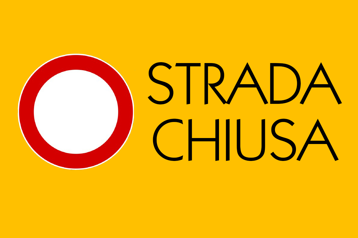 cartello strada chiusa