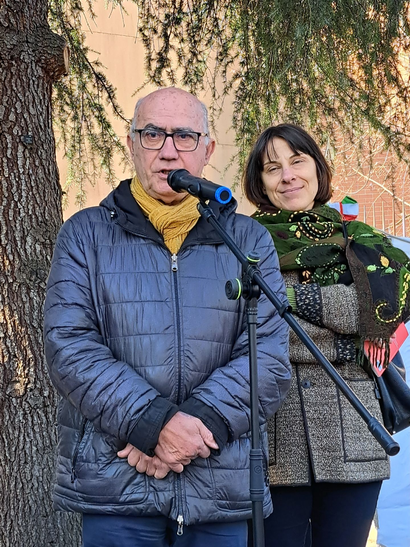 Vito Fiorino con Nicoletta Sala al Giardino dei Giusti di Rho