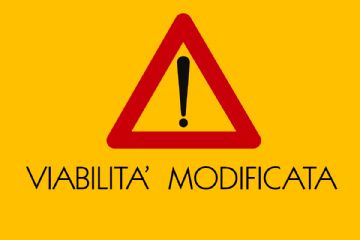 Grafica che comunica una modifica alla viabilità