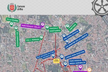 Cartina dei parcheggi a Rho