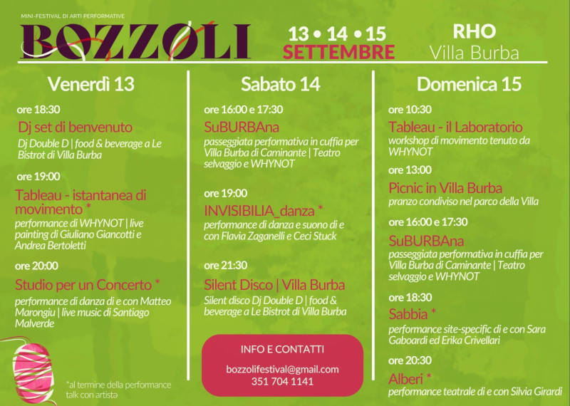 Bozzoli Programma 13-14-15 settembre