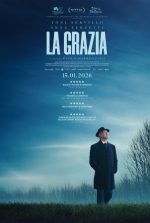 locandina la Grazia   uomo in un prato  che ha il volto verso il cielo