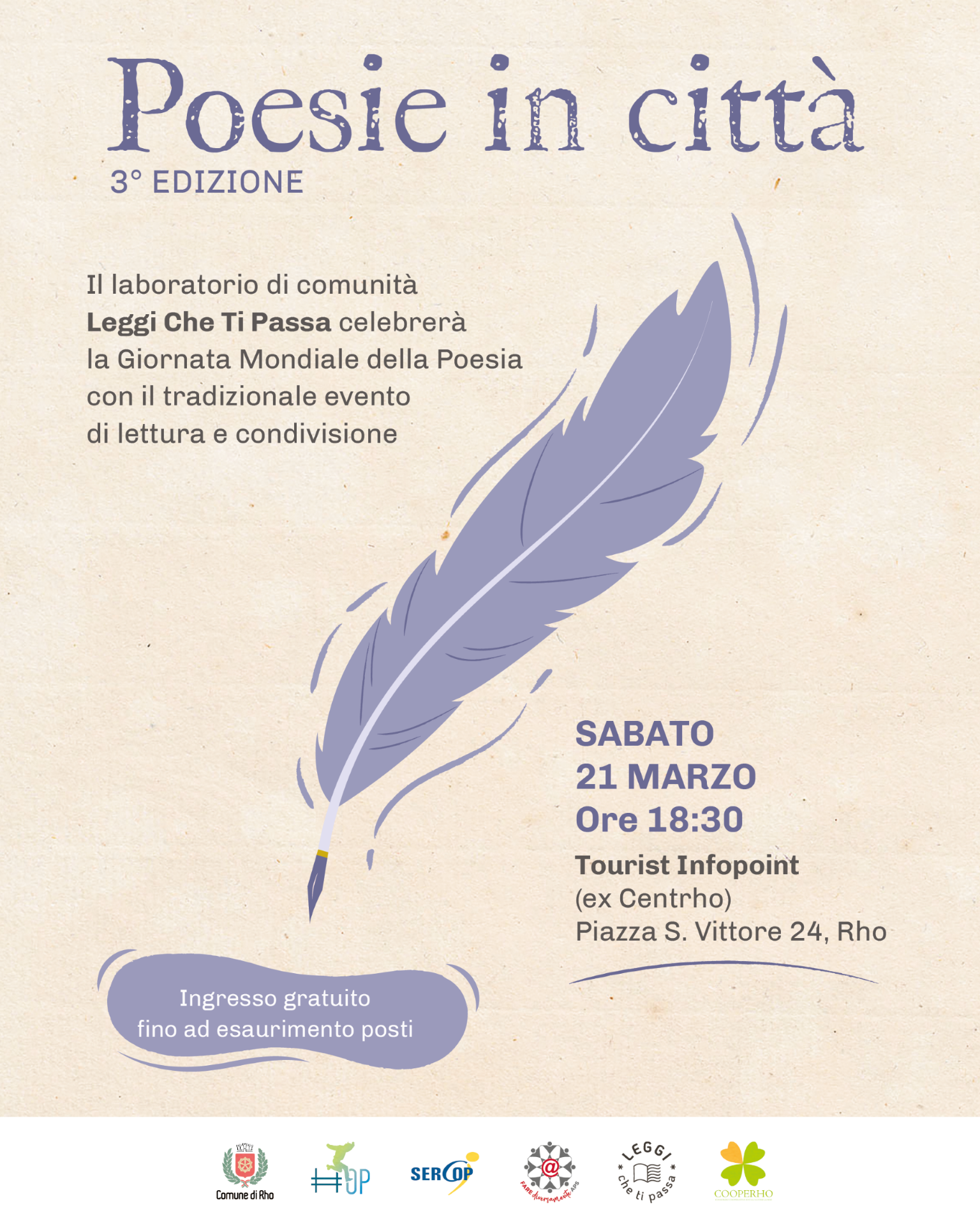 locandina evento piuma con penninio