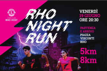 locandina uomo e donna che corrono Rho Night Run