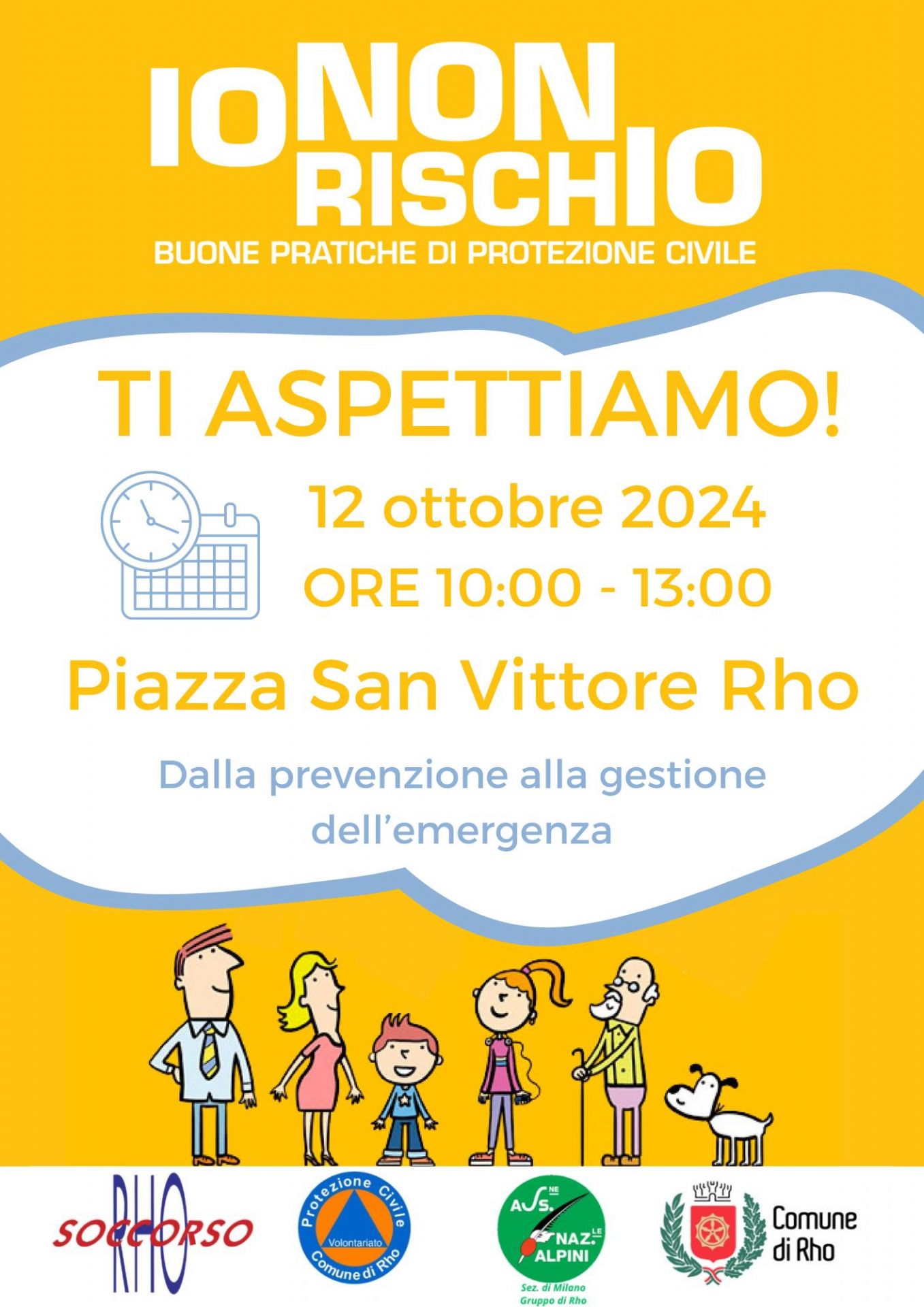 IO NON RISCHIO: gazebo in piazza il 12 ottobre, consigli su come comportarsi nelle emergenze