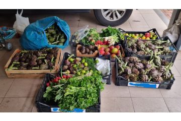 Nella foto, parte della merce sequestrata dalla Polizia Locale