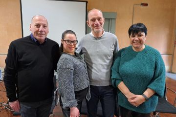 Giada Canino con i genitori e l'assessore Paolo Bianchi