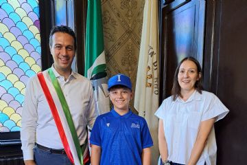 Il Sindaco incontra Alessio Viola, a 12 anni nella nazionale italiana di Baseball