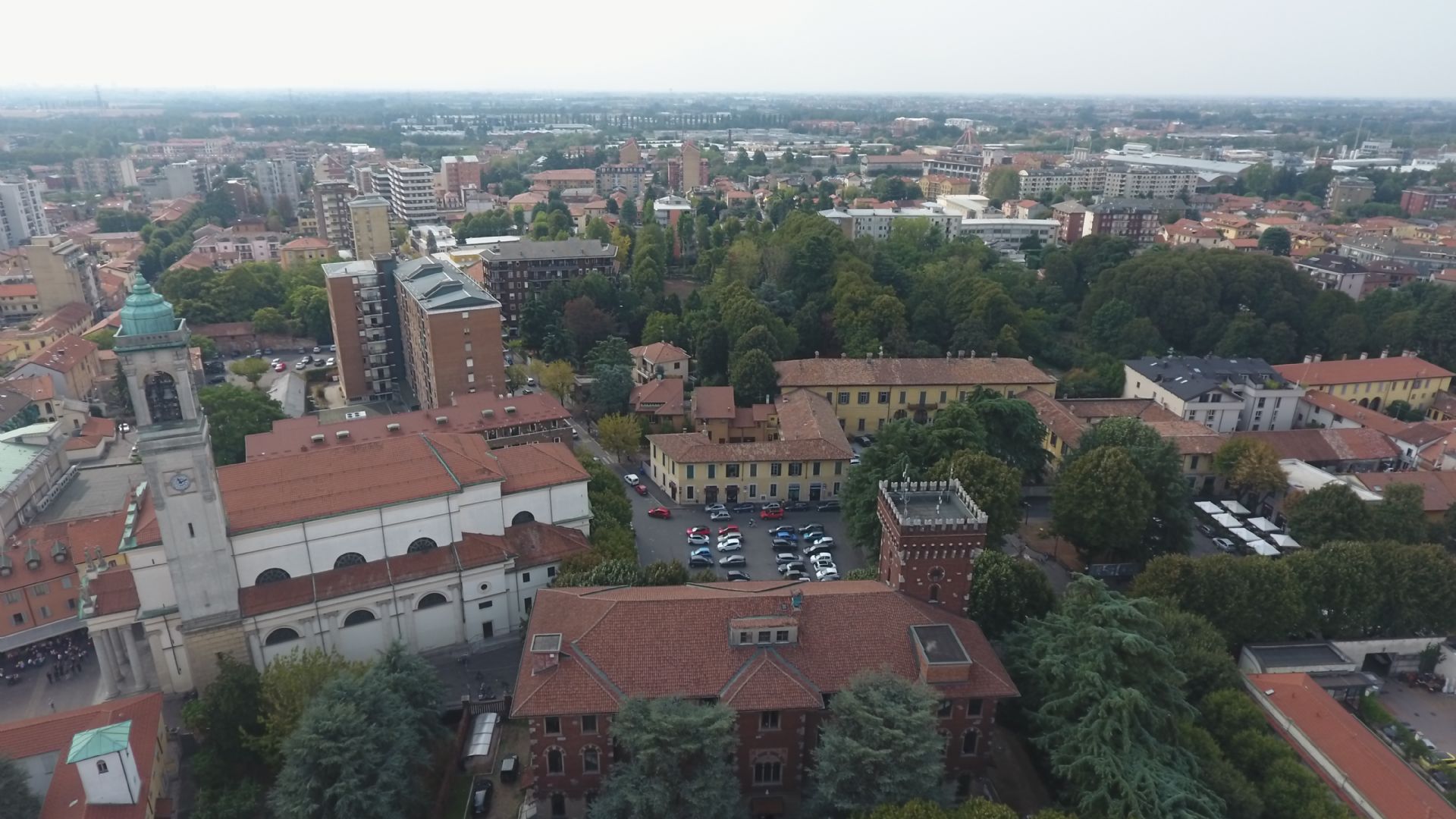 Piazza Visconti dall'alto