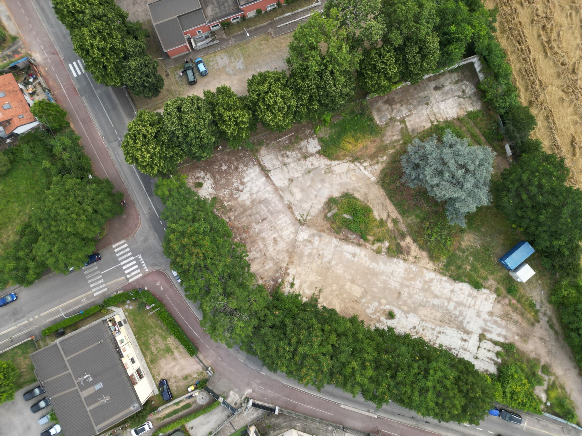 Dall'alto terreno per la costruzione dell'Asilo San Martino